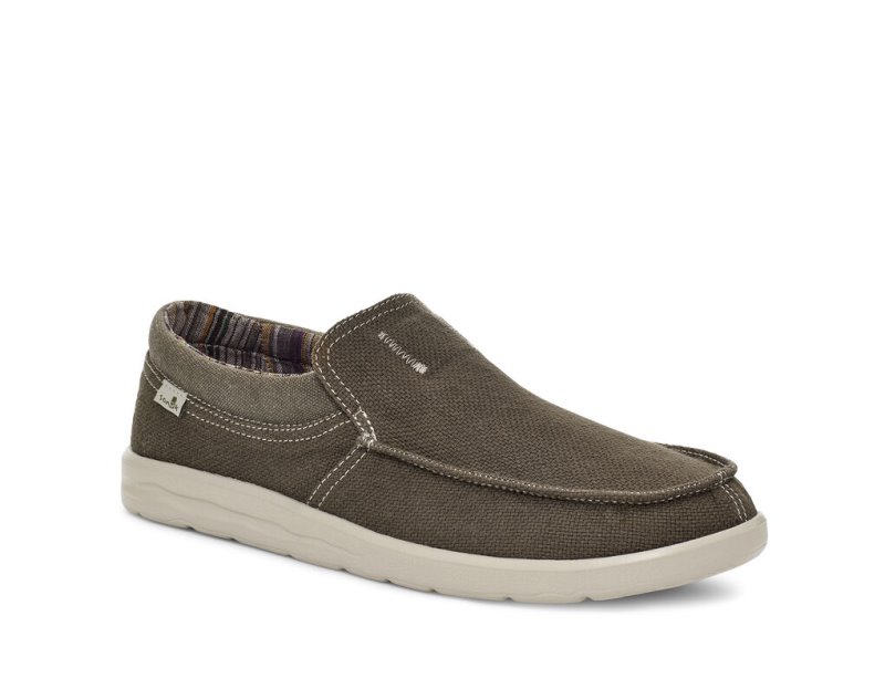 Chaussures Sanuk Hi Bro Lite Hemp Slip-on Homme - Grise DYCIAZ093